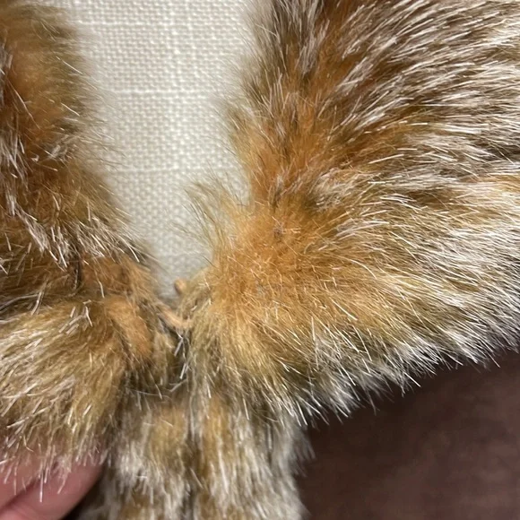 No Name Chocolate Brown Faux Suede & Faux Fox Fur Lined Coat XL - Picture 5 of 11